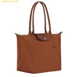  Túi Xách LongChamp Le Pliage Green L Tote Bag Cognac - Recycled Canvas 