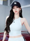  Áo Crop Ba Lỗ MLB Women's Basic Small Logo Golji Crop Top New York Yankees 3FTKB0253-50IVS - Màu Trắng 