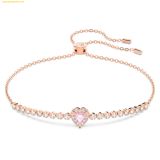  Vòng Đeo Tay, Lắc tay SWAROVSKI One bracelet Heart, Pink, Rose gold-tone plated 5646745 