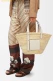  Túi Xách LOEWE Basket bag in palm leaf and calfskin Size M 