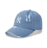  Mũ Lưỡi Trai MLB Basic Washing Denim Unstructured Ball Cap New York Yankees Logo NY Màu Xanh / Đen 3Acpvd34N 