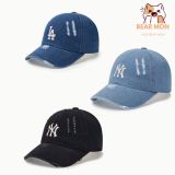  Mũ Lưỡi Trai MLB Basic Washing Denim Unstructured Ball Cap New York Yankees Logo NY Màu Xanh / Đen 3Acpvd34N 