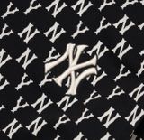  Áo Sweat MLB Monogram Allover Overfit Sweatshirt New York Yankees 3Amtm0221-50Bks Màu Đen Logo NY 