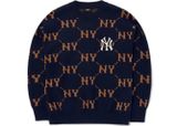  Áo Sweat MLB Monogram Diamond New York Yankees 3AKPM0226-50NYS Màu Navy Logo NY Cam 