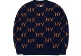  Áo Sweat MLB Monogram Diamond New York Yankees 3AKPM0226-50NYS Màu Navy Logo NY Cam 