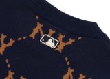  Áo Sweat MLB Monogram Diamond New York Yankees 3AKPM0226-50NYS Màu Navy Logo NY Cam 