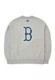  Áo Sweat MLB Basic Big Logo Brushed Overfit Sweatshirt Boston Red Sox 3Amtb0626 Màu Xám Chữ B 