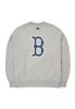 Áo Sweat MLB Basic Big Logo Brushed Overfit Sweatshirt Boston Red Sox 3Amtb0626 Màu Xám Chữ B
