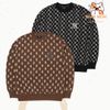 Áo Sweater MLB Monogram Overfit Sweatshirt Boston Red Sox 3Amtm0224 Màu nâu và đen