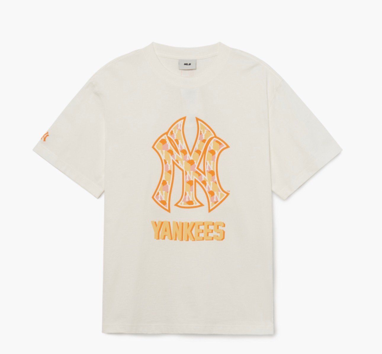MLB■Street Overfit Short Sleeve★送料込 Áo Phông MLB Cube Clipping Monogram Overfit Short Sleeve T