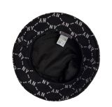  Mũ MLB Monogram Bucket Hat New York Yankees 3AHTM032N-50BKS Màu Đen 