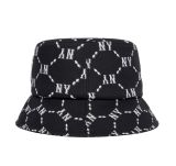  Mũ MLB Monogram Bucket Hat New York Yankees 3AHTM032N-50BKS Màu Đen 