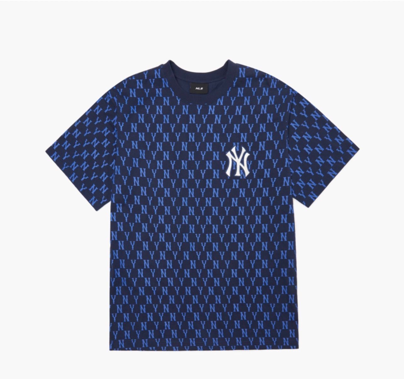 Áo Phông MLB Basic Monogram Allover Short Sleeve T-shirt New York Yankees 3Atsm1023-50Nys màu xanh