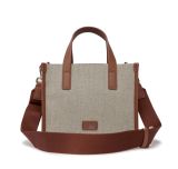  Túi Đeo Chéo MLB Basic Big Logo Canvas Small Tote Bag 3AORS062N-43BRD Màu Nâu 