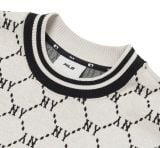  Áo Sweat MLB Diamond Monogram Jacquard Overfit Sweatshirt NY Yankees 3AMTM0724-50CRS Màu Xám 