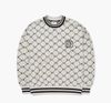 Áo Sweat MLB Diamond Monogram Jacquard Overfit Sweatshirt NY Yankees 3AMTM0724-50CRS Màu Xám