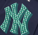  Áo Sweater MLB Cube Monogram Big Logo Overfit Sweatshirt New York Yankees 3AMTM0624-50NY Màu Xanh Navy 
