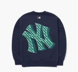  Áo Sweater MLB Cube Monogram Big Logo Overfit Sweatshirt New York Yankees 3AMTM0624-50NY Màu Xanh Navy 