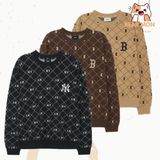  Áo Sweat MLB Diamond monogram front pattern jacquard comfortable fit sweatshirt NY Boston Red Sox 3Amtm0134 