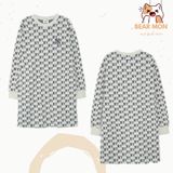  Váy Đầm MLB Overfit Jacquard Monogram New York Yankees 3FOPM0134 Màu Trắng/ Đen/ Navy 