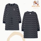  Váy Đầm MLB Overfit Jacquard Monogram New York Yankees 3FOPM0134 Màu Trắng/ Đen/ Navy 