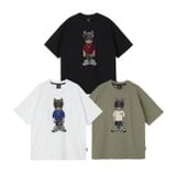  Áo Lifework Snapback hip dog applique short sleeve t-shirt Chó Đại Ka Màu Trắng Đen Xanh Lw242Ts106 