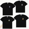 Áo Phông ADLV Mini Baby Face Yellow Cat Earplug Baby Tiger Purple Dinosaur T-Shirt Màu Đen