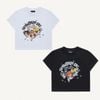 Áo Croptop ADLV The Powerpuff Girls x acmedelavie crayon artwork crop t-shirts Màu Trắng Và Đen