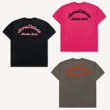  Áo ADLV Script Embossing Chain Needlework Short Sleeve T-Shirt Màu Nâu Hồng Đen 