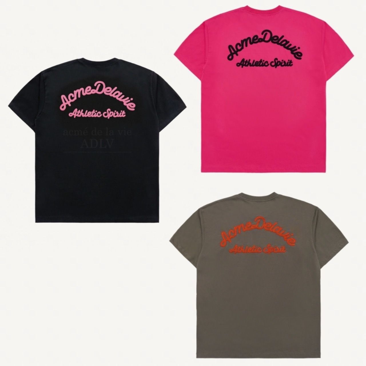 【ADLV】CHAIN EMBOSSING SCRIPT PRINTING SHORT SLEEVE T-SHIRT acme de la vie