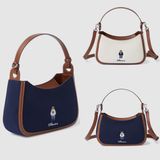  Túi Đeo Vai WHOAU Steve Mini Hobobag Màu Begi Và Xanh Navy Whge3813a 