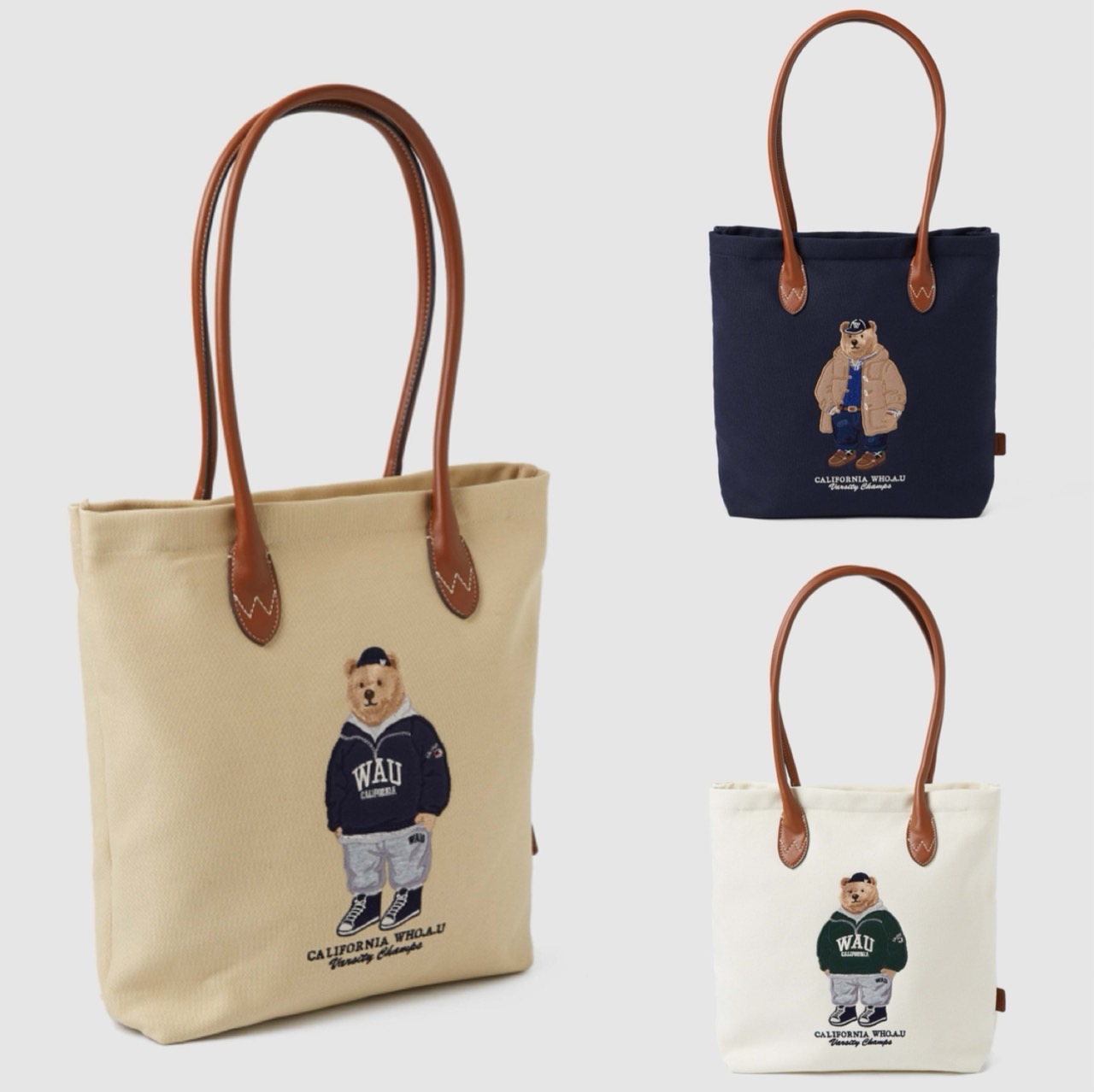 Túi Tote WHOAU Steve Canvas Sholder bag whbge4912a Màu Trắng