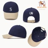  Mũ Lưỡi Trai MLB Basic Color Block Unstructured Ball Cap Seattle Mariners Cap chữ C Ny S 3Acp3404N Màu navy Hồng VàngĐen 