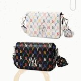  Túi Đeo Chéo MLB Monogram Rainbow Hoodie Bag New York Yankees 32Bgpc111 Màu Trắng và đen logo ny 7 màu 