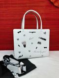  Túi Tote Nữ Karl Lagerfeld Paris Maybelle Round Head Duo Satchel Màu Trắng 