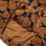  Áo Khoác Lông MLB Diamond Monogram All Over Hood Eco Fur Jumper Boston Red Sox 3AFDM0226-43BGS Màu Nâu 