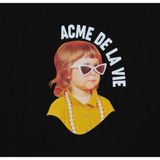  Áo Phông ADLV Mini Baby Face Yellow Cat Earplug Baby Tiger Purple Dinosaur T-Shirt Màu Đen 