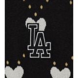  Áo Sweater MLB Heart Overfit Long Sleeve Sweatshirt Màu Đen Tim Trắng 3AKPH0131 
