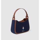  Túi Đeo Vai WHOAU Steve Mini Hobobag Màu Begi Và Xanh Navy Whge3813a 