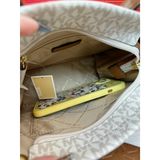  Túi Tote Nữ Michael Kors MK Mirella Logo Tote Crossbody Bag Size Small Màu Trắng 