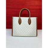  Túi Tote Nữ Michael Kors MK Mirella Logo Tote Crossbody Bag Size Small Màu Trắng 