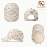  Mũ Lưỡi Trai MLB Dia Monogram Jacquard Structured Ball Cap New York Yankees 3Acpm044N Màu Trắng Nâu Đen 
