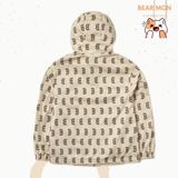  Áo Khoác Gió MLB Monogram Allover Print Windbreaker New York Yankees 3Awj06014 Màu Begi Logo Chữ B 