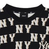  Áo Sweat MLB Classic Monogram Front Pattern Overfit Sweatshirt Boston Red Sox LA Dodgers NY màu đen trắng begi 3Amtm0231 