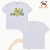  Áo ADLV Retro Heart Bear Short Sleeve T-Shirt màu đen và trắng 