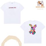 Áo Phông ADLV Bear Doll Fuzzy Rabbit Short Sleeve T-Shirt Hình Thỏ Bông Màu Đen Và Trắng 
