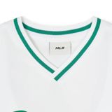  Áo Phông MLB Varsity V-neck woven t-shirt Boston Red Sox New York Yankees 7Atsv0743 Màu Trắng và Xanh Navy 