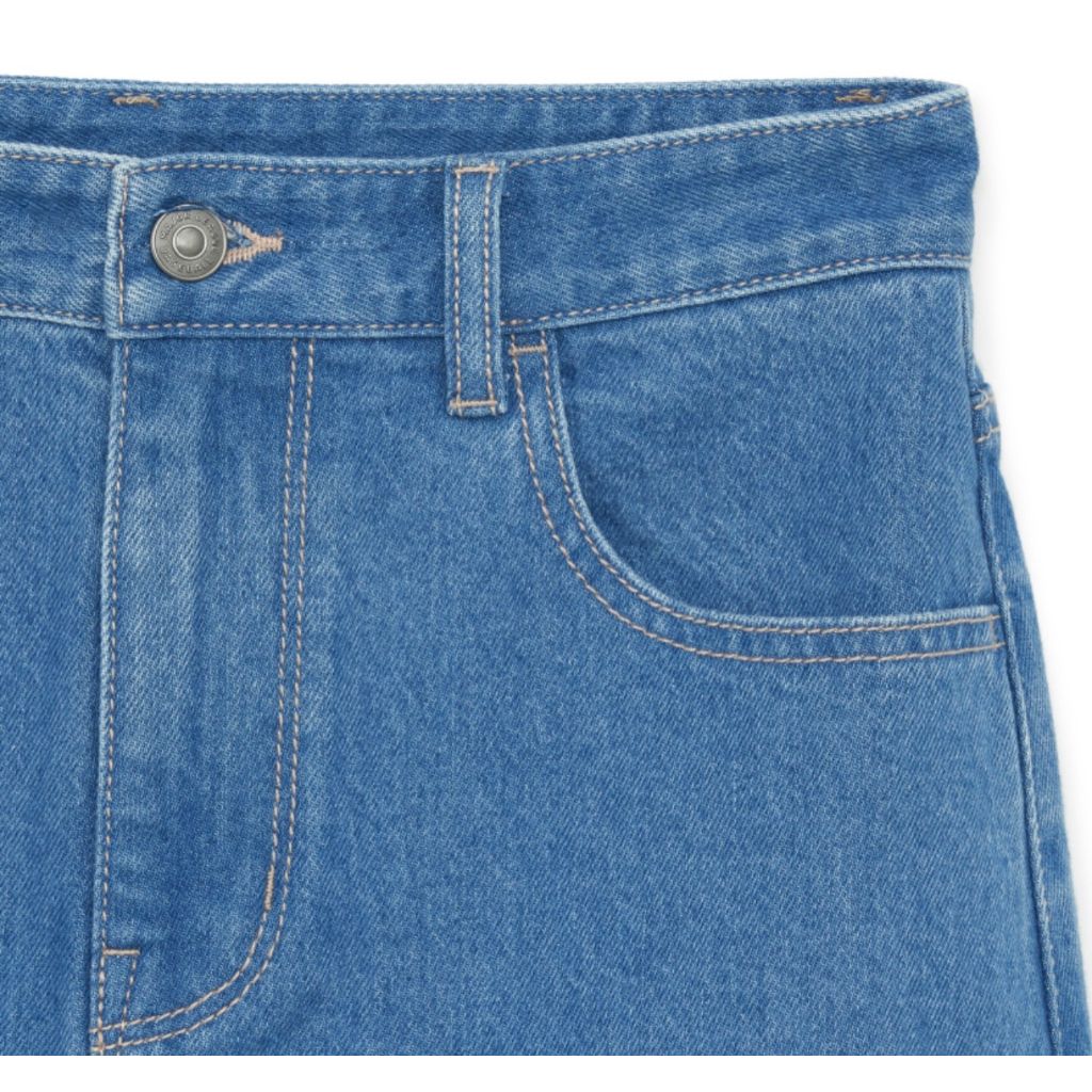 Chân Váy Denim MLB Women's Curlsive Logo Denim Skirt New