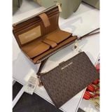  Ví Michael Kors MK Adele Monogram Clutch Bag 35F8GTVW0B Màu Nâu 