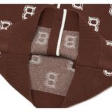  Áo khoác cardigan MLB phom suông Classic Monogram Front Pattern 3Akcm0124 Màu nâu logo chữ b 